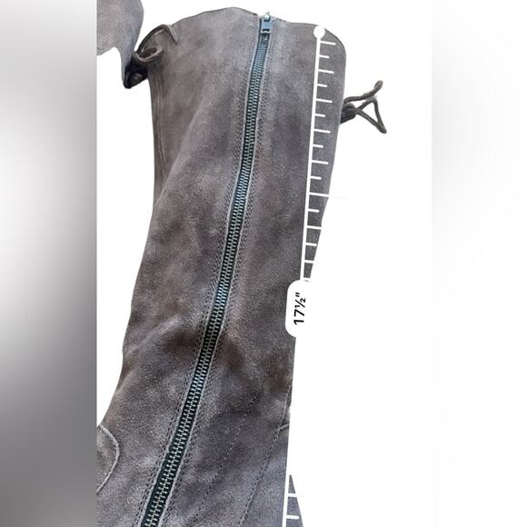 Born Felicia Tall Knee High Riding Boots Suede Leather size 11 - Picture 7 of 16